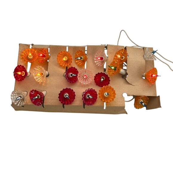 IMC Christmas Lights Vintage Crystal Reflector Miniature 3 Sets 20 Lights Each - Picture 2 of 12